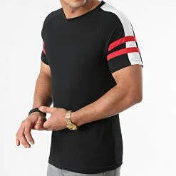 Vente flash 🔥 Tee 👚 Shirt Tricolore 1903 Noir Rouge Blanc de LBO ✔️