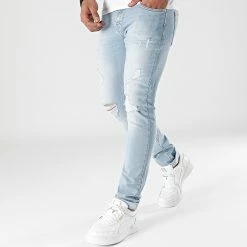Meilleure vente 🌟 Jean Slim Fit Avec Déchirures 1869 Bleu Wash de LBO 🎉 10 Meilleure vente 🌟 Jean Slim Fit Avec Déchirures 1869 Bleu Wash de LBO 🎉 -France LBO Soldes Boutique lbo 277038 FAB SHALBO 1869 20210910T153405 03
