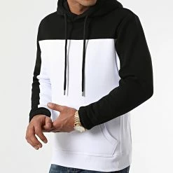 Meilleure affaire 🔥 Sweat Capuche Bicolore 1829 Blanc Noir de LBO 🥰