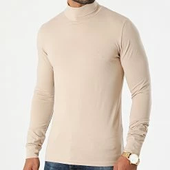 Grosses soldes 👏 Lot De 2 Tee 👕 Shirt Col Roulé Manches Longues Uni 2000 Noir Et Beige de LBO 🥰 -France LBO Soldes Boutique lbo 280201 FAB SHALBO 2000 20210928T153541 04