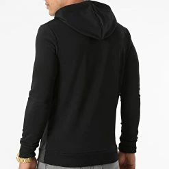 De gros ⭐ Sweat Capuche Slim Fit Tricolore 1962 Gris Anthracite Noir de LBO 🔥 -France LBO Soldes Boutique lbo 280238 FAB SHALBO 1962 20211015T121229 03