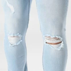 Tout neuf ❤️ Jean Slim Fit Avec Déchirures 1987 Denim Bleu Clair de LBO ✔️ -France LBO Soldes Boutique lbo 280247 FAB SHALBO 1987 20211001T154013 02