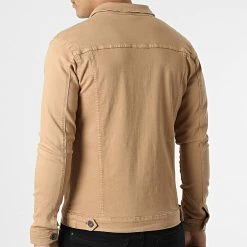 Nouveau 😍 Veste Jean 1538 Denim Camel de LBO 🔔 -France LBO Soldes Boutique lbo 283212 FAB SHALBO 1538 20220225T153118 04