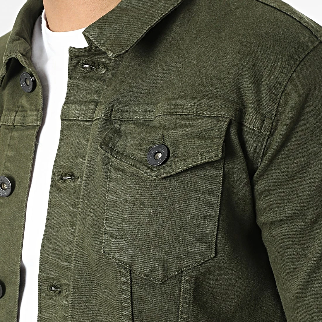 Nouveau 👏 Veste Jean Slim Fit 1539 Denim Khaki de LBO 🥰 4 Nouveau 👏 Veste Jean Slim Fit 1539 Denim Khaki de LBO 🥰 – Image 2