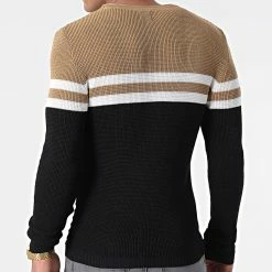 Meilleur prix 🌟 Pull Tricolore 0103 Camel Blanc Noir de LBO 👏 -France LBO Soldes Boutique lbo 283862 FAB LBO 1070546 0103 20211108T145139 03