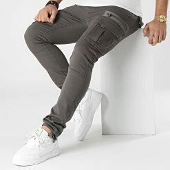 Promo 🧨 Pantalon Cargo 1845 Gris de LBO 🔥 -France LBO Soldes Boutique lbo 284930 FAB SHALBO 1845 20220131T074349 03