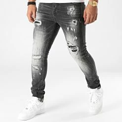 De gros ⭐ Jean Skinny 0008 Denim Noir de LBO 😀