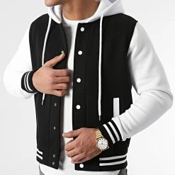 Les meilleures critiques de ❤️ Veste Teddy A Capuche 1856 Noir Blanc de LBO ✔️