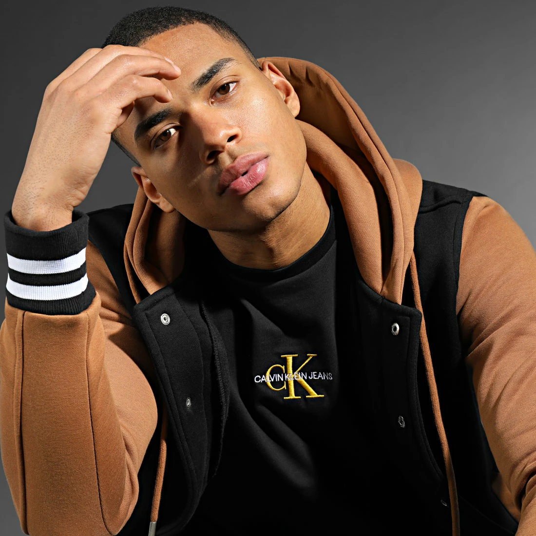 Le moins cher 👍 Veste Teddy A Capuche 1858 Noir Camel de LBO 👍 6 Le moins cher 👍 Veste Teddy A Capuche 1858 Noir Camel de LBO 👍 – Image 5