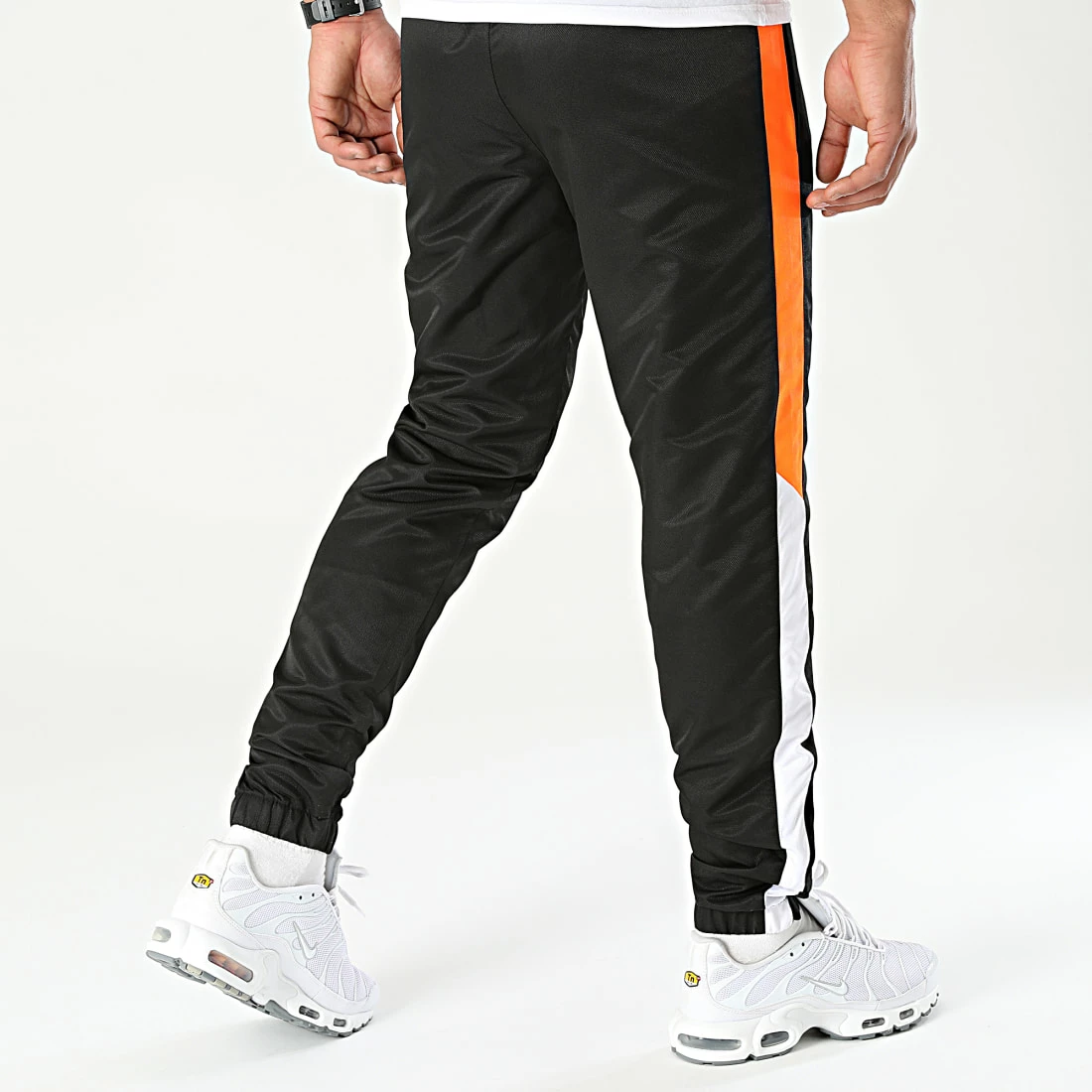 Meilleure affaire 🤩 Pantalon Jogging Tricolore A Bandes 0026 Noir Orange de LBO 🧨 6 Meilleure affaire 🤩 Pantalon Jogging Tricolore A Bandes 0026 Noir Orange de LBO 🧨 – Image 4
