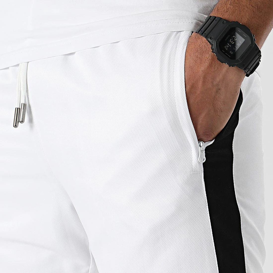 Meilleur prix ✨ Pantalon Jogging Tricolore A Bandes 0027 Blanc Orange Fluo de LBO ✔️ 4 Meilleur prix ✨ Pantalon Jogging Tricolore A Bandes 0027 Blanc Orange Fluo de LBO ✔️ – Image 2