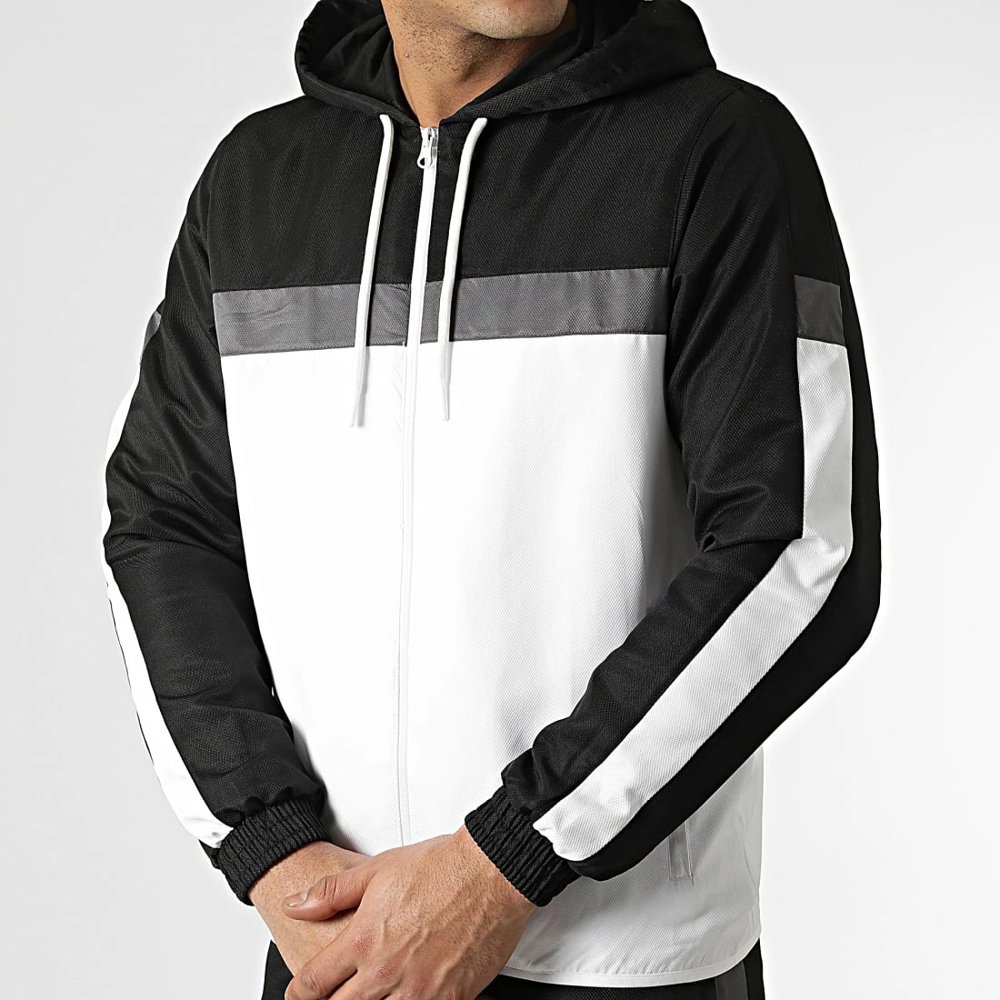 Grosses soldes 😉 Ensemble De Survetement Tricolore A Bandes 0045 Noir Blanc Gris de LBO 😀 4 Grosses soldes 😉 Ensemble De Survetement Tricolore A Bandes 0045 Noir Blanc Gris de LBO 😀 – Image 2