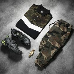 Bon marché 😉 Jogger Pant Super Skinny Camouflage 1842 Vert Kaki de LBO 🎁 -France LBO Soldes Boutique lbo 289487 FAB SHALBO 1842 20211208T151036 05