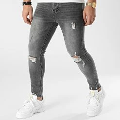 Grosses soldes 🌟 Jean Skinny LB054D8AH2 Gris de LBO ⌛