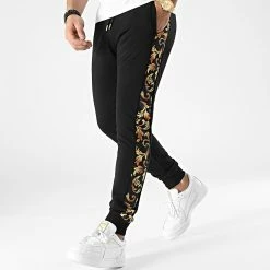Tout neuf 🛒 Pantalon Jogging Avec Bandes Renaissance 2036 Noir de LBO 🤩