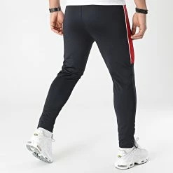 Coupon 😉 Pantalon Jogging Training Bande Mesh 0038 Bleu Marine Rouge de LBO 👏 -France LBO Soldes Boutique lbo 291068 FAB LBO 10701336 0038 20220126T151456 04