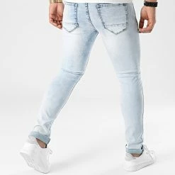 De gros 🤩 Jean Slim SL03 Bleu Denim Wash de LBO ⭐ -France LBO Soldes Boutique lbo 291502 FAB LBO SL03 LIGHTBLUEDENIM 20211117T152403 04
