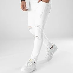 Meilleure vente 🔔 Jean Slim Fit Avec Déchirures 2102 Denim Blanc de LBO 😉 -France LBO Soldes Boutique lbo 291566 FAB SHALBO 2102 20211229T123525 03