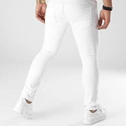 Meilleure vente 🔔 Jean Slim Fit Avec Déchirures 2102 Denim Blanc de LBO 😉 -France LBO Soldes Boutique lbo 291566 FAB SHALBO 2102 20211229T123527 05