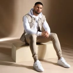 Bon marché 🎉 Veste Jean A Capuche 2055 Blanc Denim Beige de LBO ⭐ -France LBO Soldes Boutique lbo 292347 FAB SHALBO 2055 20220204T090543 05