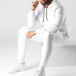 Budget 💯 Ensemble De Survêtement Uni 0139 Blanc de LBO ✨
