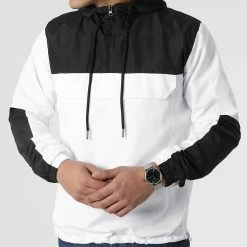 Meilleure affaire 🧨 Coupe-Vent Col Zippé Tech 0072 Blanc Noir de LBO ⌛ -France LBO Soldes Boutique lbo 294994 FAB LBO 10701336 0072 20220309T093617 04