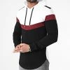 Budget 🥰 Sweat Capuche Oversize Tricolore Retro 2306 Noir Blanc Bordeaux de LBO 😉 -France LBO Soldes Boutique lbo 295415 FAB SHALBO 2306 20220218T143234 01