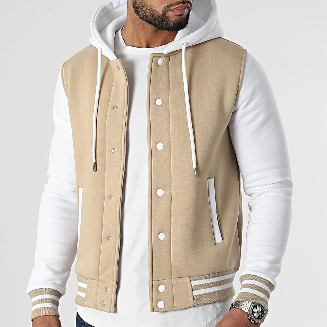 Vente flash 🔔 Veste Teddy A Capuche 2315 Beige Blanc de LBO 🔔 5 Vente flash 🔔 Veste Teddy A Capuche 2315 Beige Blanc de LBO 🔔 – Image 3