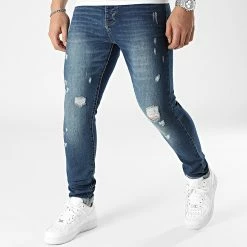 Remise ⌛ Jean Skinny F6 Bleu Denim de LBO 🎉