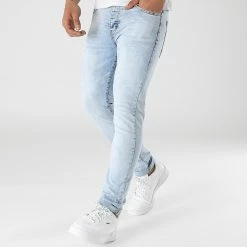 Promo 🤩 Jean Skinny Fit 0034 Bleu Denim Wash de LBO 😀 -France LBO Soldes Boutique lbo 300129 FAB LBO 1070318 0034 20220425T084525 05