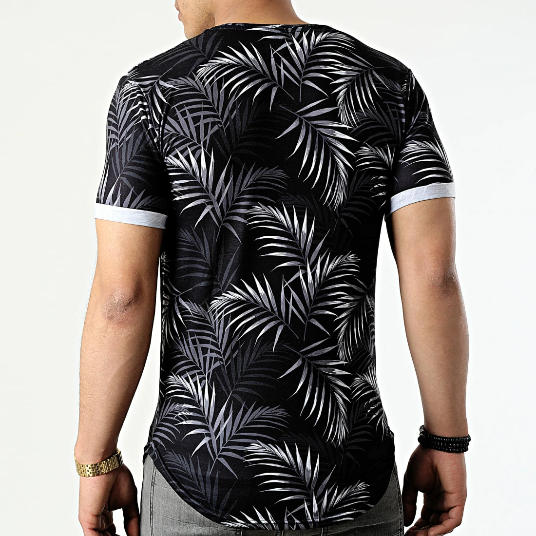 Grosses soldes 🎁 Tee 👚 Shirt Oversize Imprimé Avec Revers 2143 Tropical Noir de LBO 😀 5 Grosses soldes 🎁 Tee 👚 Shirt Oversize Imprimé Avec Revers 2143 Tropical Noir de LBO 😀 – Image 3