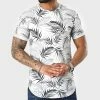 De gros 😀 Tee 👕 Shirt Oversize Imprimé Avec Revers 2144 Tropical Blanc de LBO 🛒 -France LBO Soldes Boutique lbo 300180 FAB SHALBO 2144 20220401T142615 01