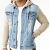 Meilleure affaire 🔔 Veste Jean A Capuche 2259 Bleu Denim Beige de LBO 😀 -France LBO Soldes Boutique lbo 301206 FAB SHALBO 2259 20220411T154605 01