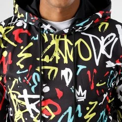 Le moins cher ✔️ Sweat Capuche Imprimé Graffiti 00105 Noir de LBO 🧨 -France LBO Soldes Boutique lbo 303084 LBO 10701336 0105 20221003T145652 02