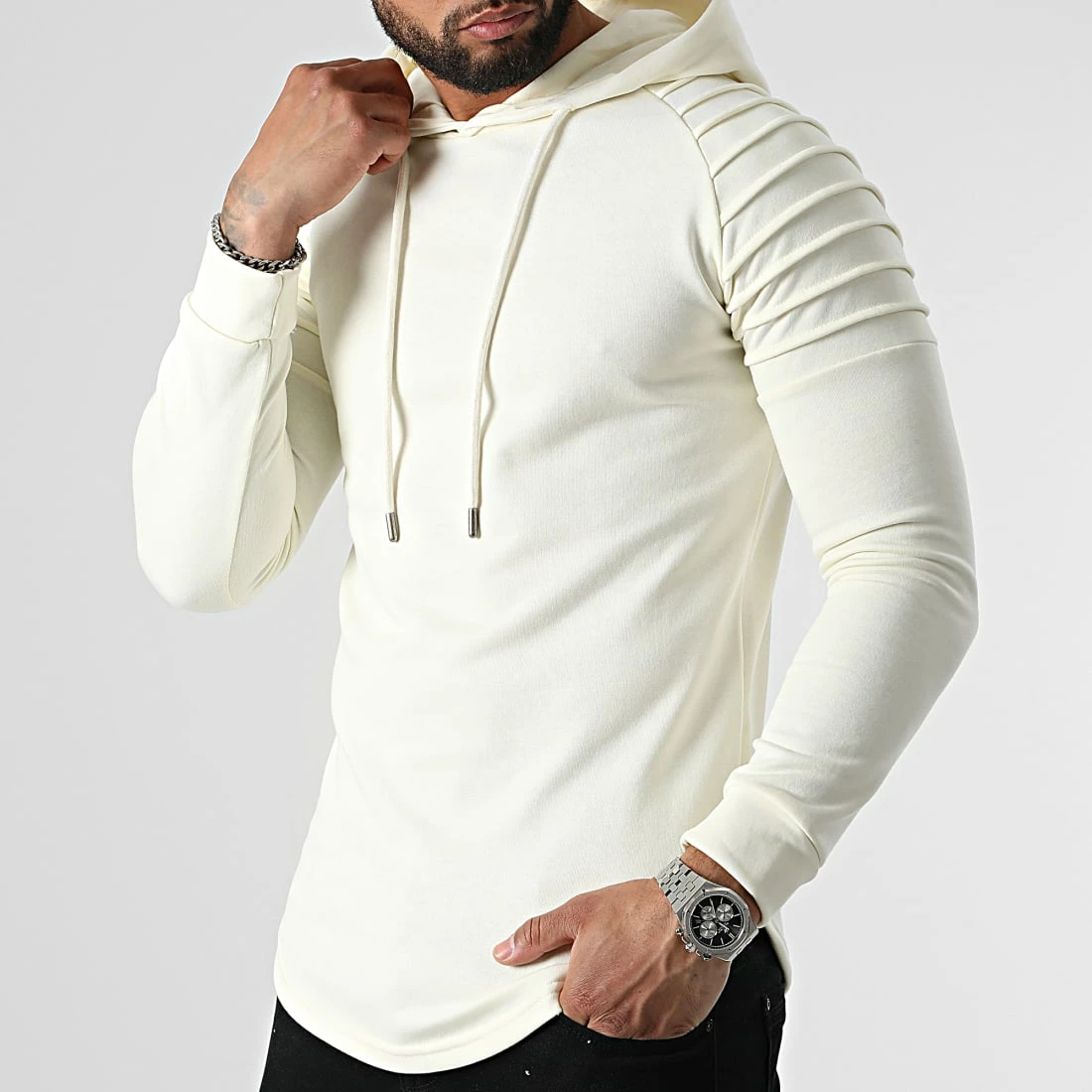 Meilleure vente 👍 Sweat Capuche Oversize 2358B Blanc Crème de LBO 🥰 3 Meilleure vente 👍 Sweat Capuche Oversize 2358B Blanc Crème de LBO 🥰