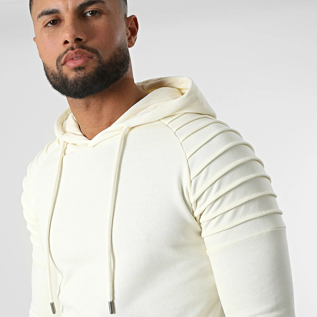 Meilleure vente 👍 Sweat Capuche Oversize 2358B Blanc Crème de LBO 🥰 4 Meilleure vente 👍 Sweat Capuche Oversize 2358B Blanc Crème de LBO 🥰 – Image 2
