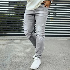 Grosses soldes ❤️ Jean Regular Fit Avec Destroy 2363 Denim Gris Clair de LBO 😍 -France LBO Soldes Boutique lbo 304093 FAB SHALBO 2363 20220615T122236 05