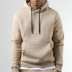 Le moins cher 🛒 Sweat Capuche 0179 Beige de LBO 😉