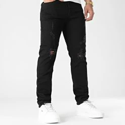 Coupon 🔥 Jean Regular Fit Avec Destroy 2376 Denim Noir de LBO ✨ -France LBO Soldes Boutique lbo 305321 FAB SHALBO 2376 20220407T151912 04