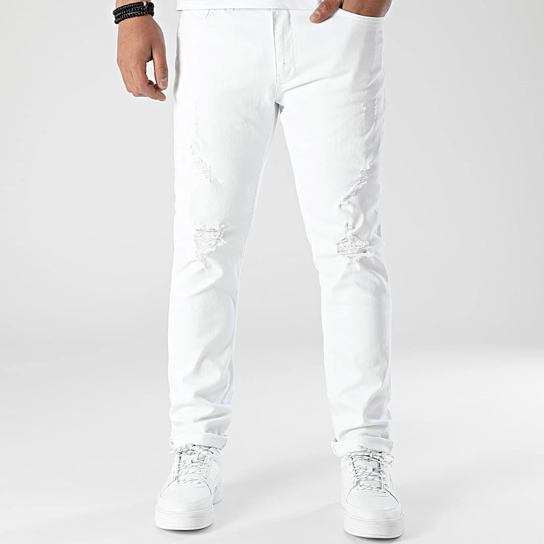 Grosses soldes 🥰 Jean Regular Fit Avec Destroy 2377 Denim Blanc de LBO 🌟 4 Grosses soldes 🥰 Jean Regular Fit Avec Destroy 2377 Denim Blanc de LBO 🌟 – Image 2