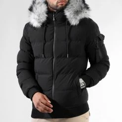 Le moins cher 😍 Doudoune Capuche Poche Bomber Avec Fourrure Grise 0052 Noir de LBO 💯 -France LBO Soldes Boutique lbo 306319 LBO 1070510 0052 20221109T093744 03