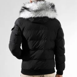 Le moins cher 😍 Doudoune Capuche Poche Bomber Avec Fourrure Grise 0052 Noir de LBO 💯 -France LBO Soldes Boutique lbo 306319 LBO 1070510 0052 20221109T093745 04