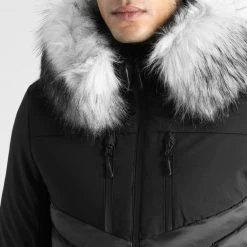 Nouveau ❤️ Doudoune Capuche Tech Fitted Avec Fourrure Grise 0053 Noir de LBO 😍 -France LBO Soldes Boutique lbo 306322 FAB LBO 1070510 0053 20221006T155930 02