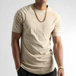 Le moins cher 🎉 Tee 👚 Shirt Oversize 2381 Beige de LBO 👏