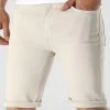 Acheter ⌛ Short Jean Skinny Fit 2218 Denim Beige de LBO 🧨