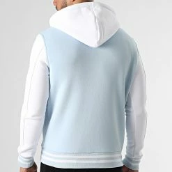 Top 10 💯 Veste Teddy A Capuche 2396 Bleu Ciel Blanc de LBO 🎁 -France LBO Soldes Boutique lbo 309526 FAB SHALBO 2396 20220601T132605 03