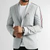 Acheter 🌟 Veste Blazer A Bandes 0117 Gris Chiné de LBO 👍 -France LBO Soldes Boutique lbo 309790 FAB LBO 1070546 0117 20220726T160413 01