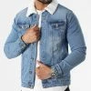 Tout neuf 🛒 Veste Jean Col Fourrure 1884 Bleu Denim de LBO 👍
