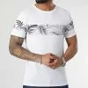 Sortie 😉 Tee 👕 Shirt Bicolore Imprimé Tropical 2333 Blanc de LBO 🤩 -France LBO Soldes Boutique lbo 310473 FAB SHALBO 2333 20220419T145121 01