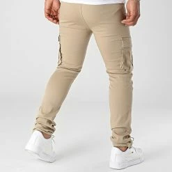Bon marché 🔔 Pantalon Cargo 2369 Beige de LBO 💯 -France LBO Soldes Boutique lbo 311386 FAB SHALBO 2369 20220513T145442 06